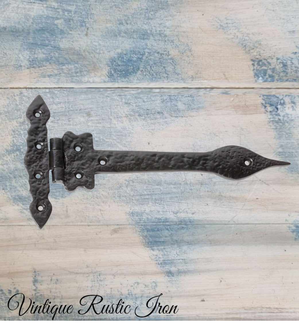 Cast Iron Rustic door or gate Spearhead hinge 235 x 120mm-Vintique Concepts