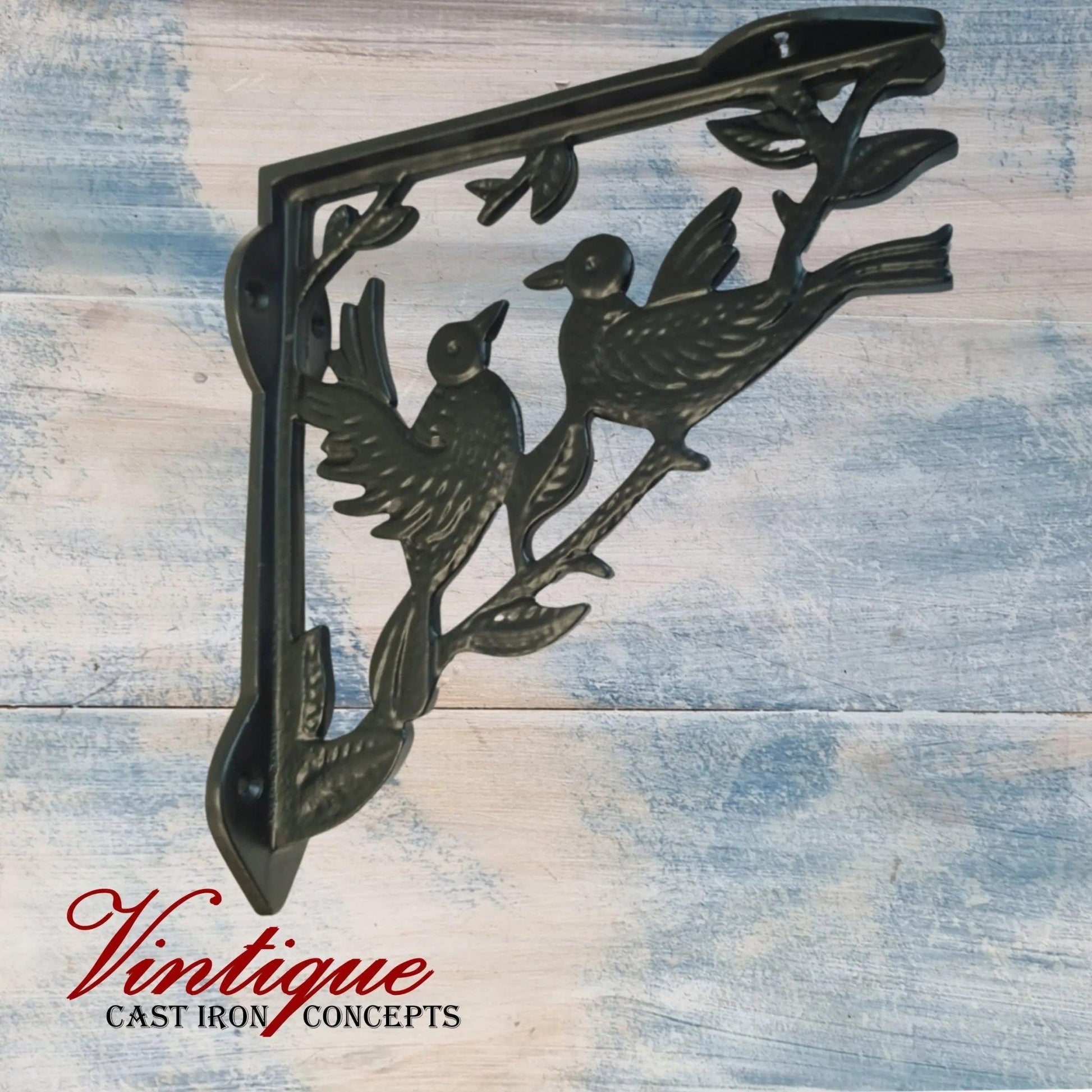 Cast Iron Wall Bracket "JULIANA" love birds 180mm x 170mm x 45mm-Vintique Concepts