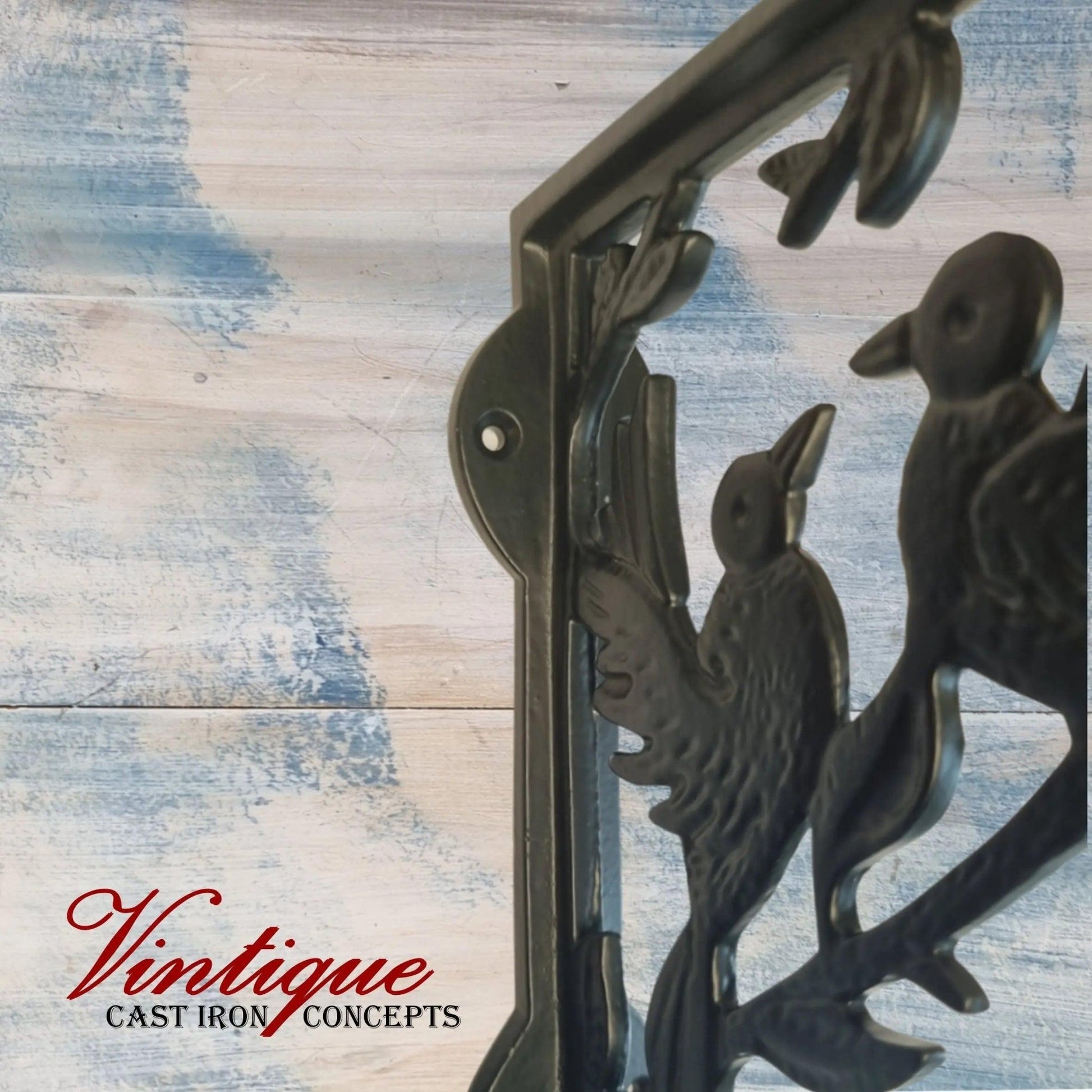 Cast Iron Wall Bracket "JULIANA" love birds 180mm x 170mm x 45mm-Vintique Concepts