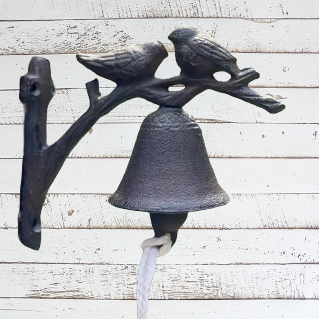 Rustic Cast Iron Twin bird Door bell - Vintique Concepts