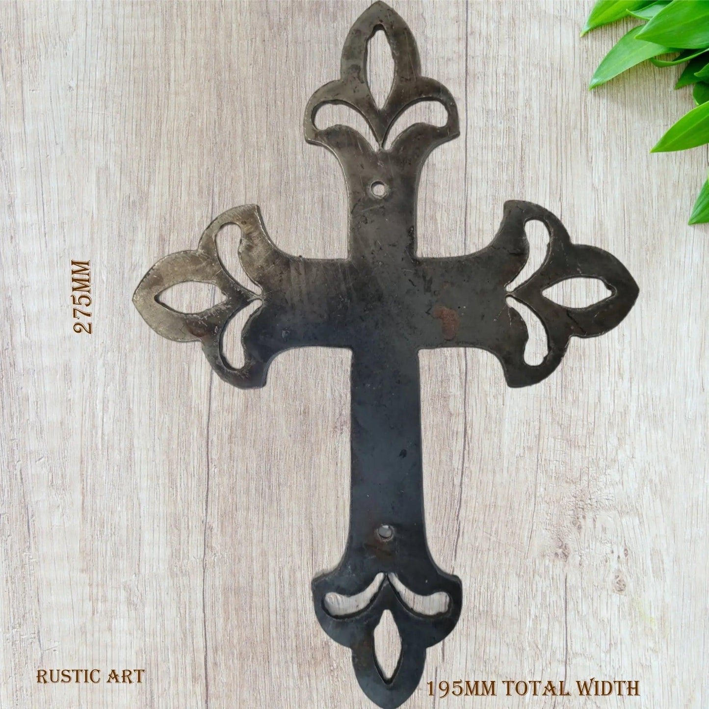 CELTIC CROSS -Corten Rusty metal   art 275mm x 195-Vintique Concepts