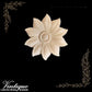 Centre Sunflower wood applique 8cm Diameter-Vintique Concepts