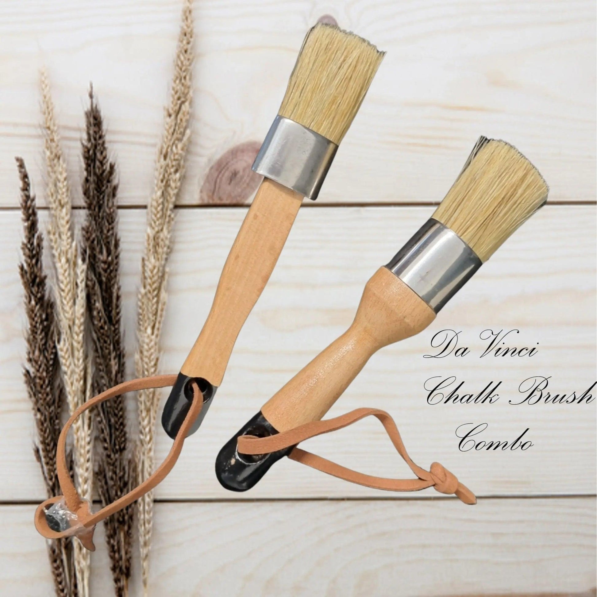 Chalk Brush Combo Pack Flat and Round Brush pack-Vintique Concepts