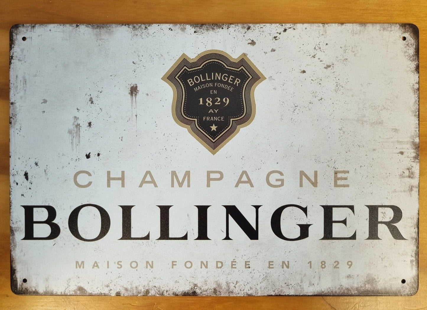 Champagne Bollinger...Tin Sign-1829 30cm x 20cm *-Vintique Concepts