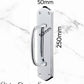 Chrome Retro Offset Pull handle w/backplate 250 x 50mm-Vintique Concepts