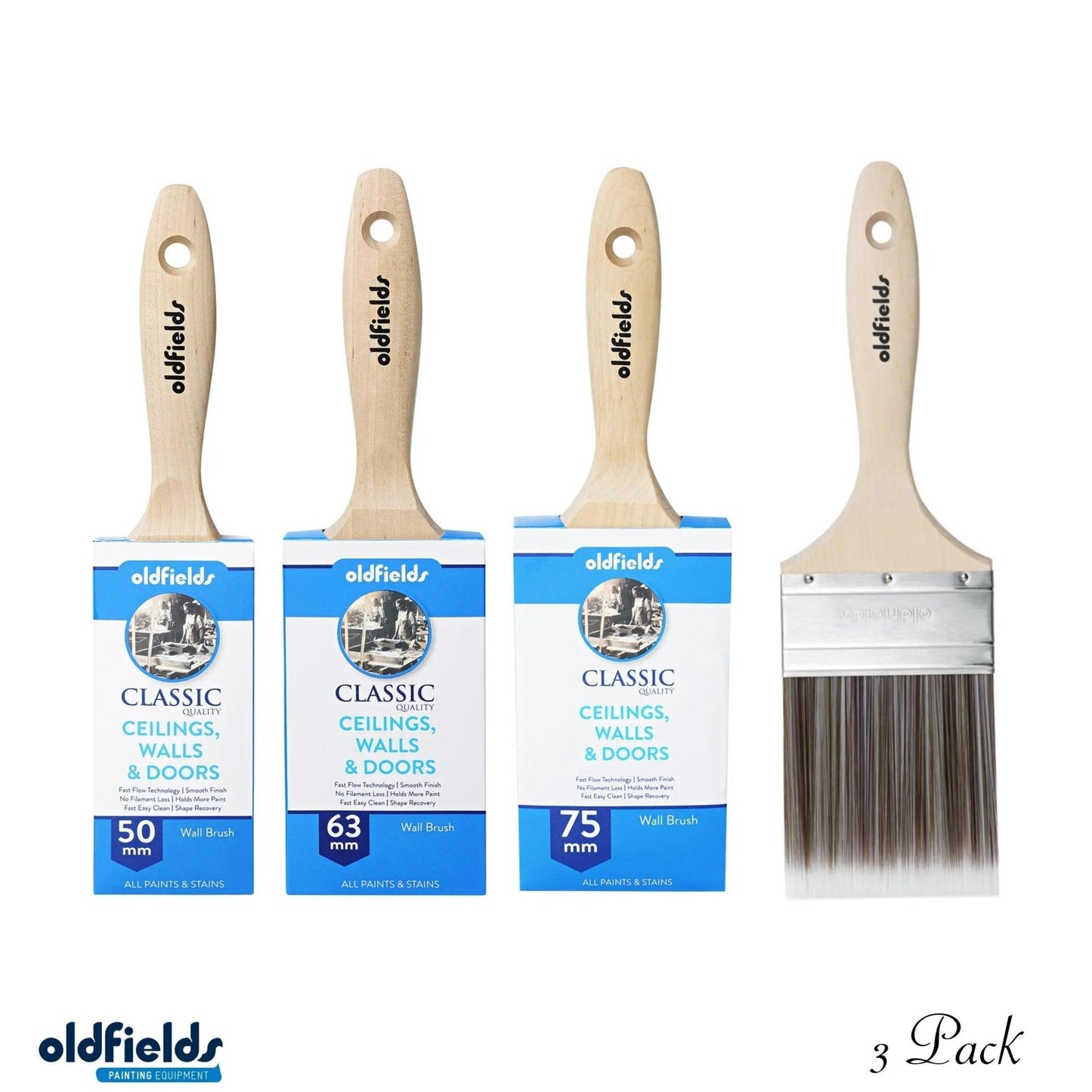 Classic 100% Tappered filament all purpose Paint Brush from Oldfields - Vintique Concepts