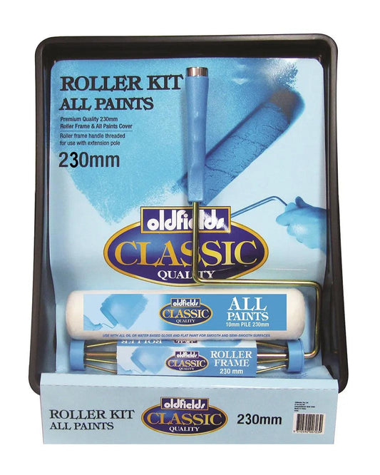 Classic 3 Piece 230mm Draylon all paints Paint roller kit from Oldfields - Vintique Concepts