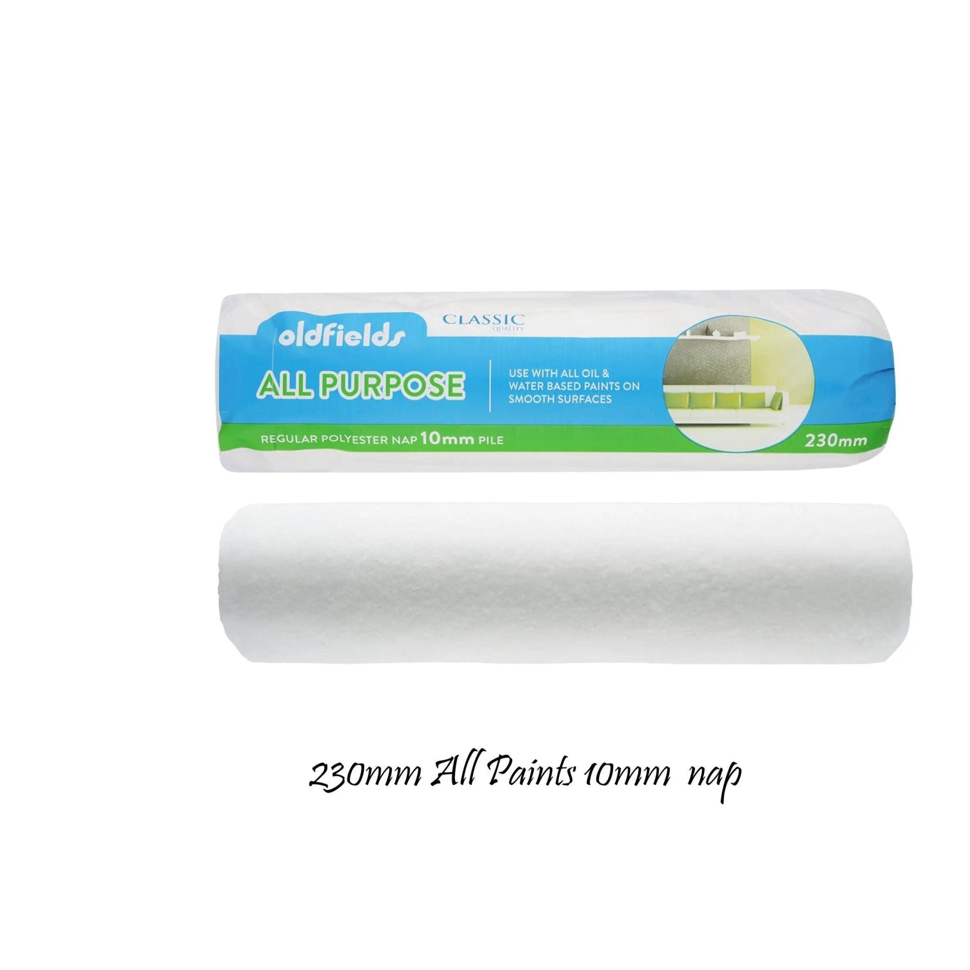 Classic All Purpose-All paints roller sleeve -10mm Nap (75mm,230mm & 270mm) by Oldfields-Vintique Concepts