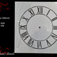 Clock face roman numerals furniture premium paint stencil 250mm diameter-Vintique Concepts