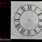 Clock face roman numerals furniture premium paint stencil 250mm diameter-Vintique Concepts