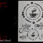 COFFEE cafe cake s furniture and wall Paint Stencil & cake stencil - Vintique Concepts