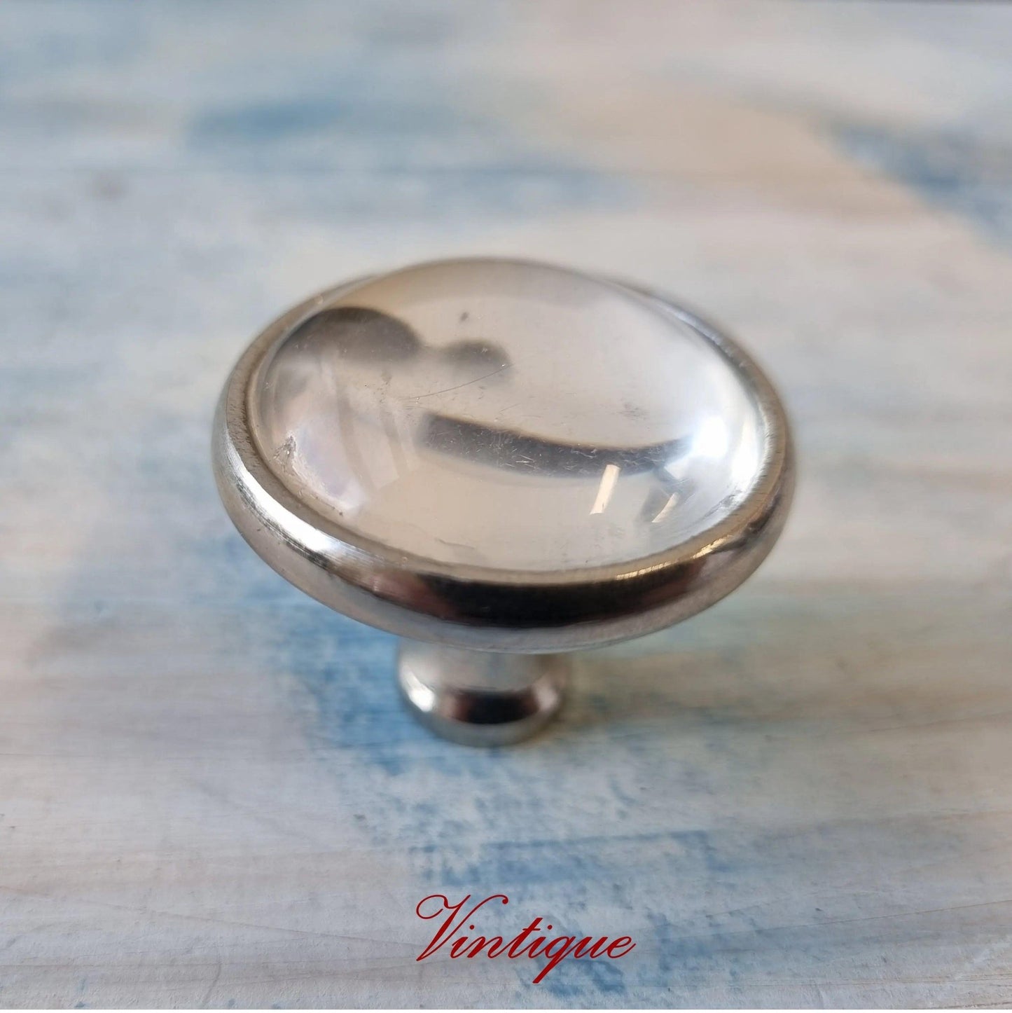 Cool Guitar antique Silver furniture drawer and cabinet Knob-38mm dia-Vintique Concepts