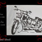 Cool Motorcycle Furniture & wall  Paint Stencil 297 x 210mm-Vintique Concepts