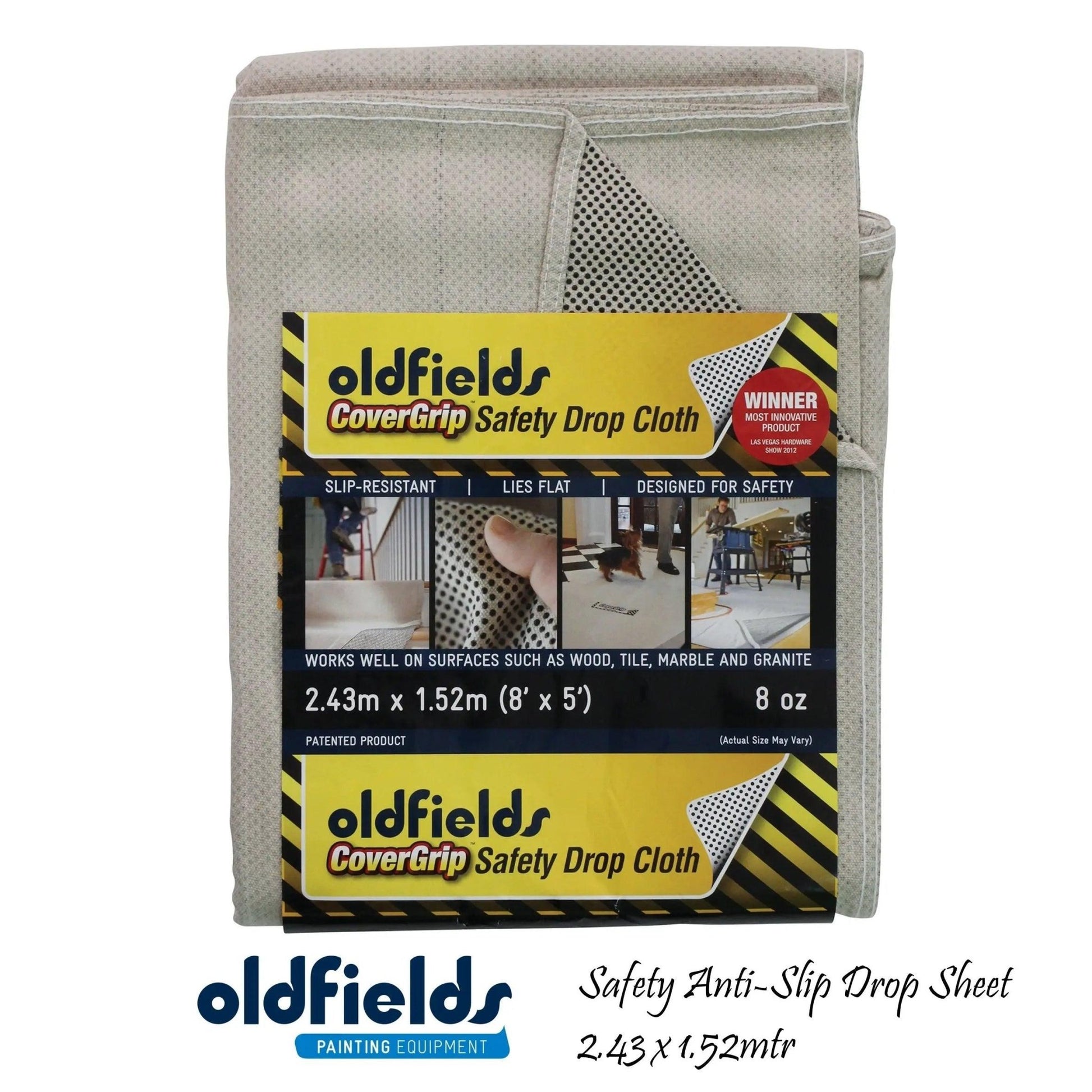 Covergrip safety anti - slip Drop Sheet 2.43 x 1.52Mtr from Oldfields - Vintique Concepts