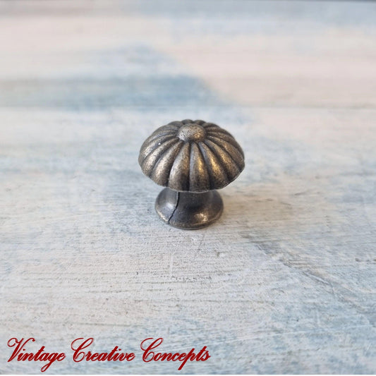 Curved Vintage furniture knob Bronze 18mm-Vintique Concepts