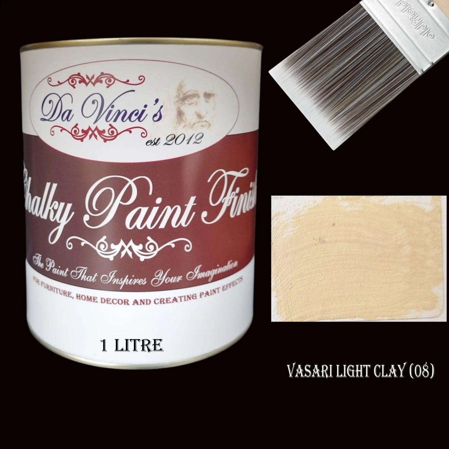 Da Vinci Creative Chalky Paint Finish- 1Ltr  Colour Selector-Vintique Concepts