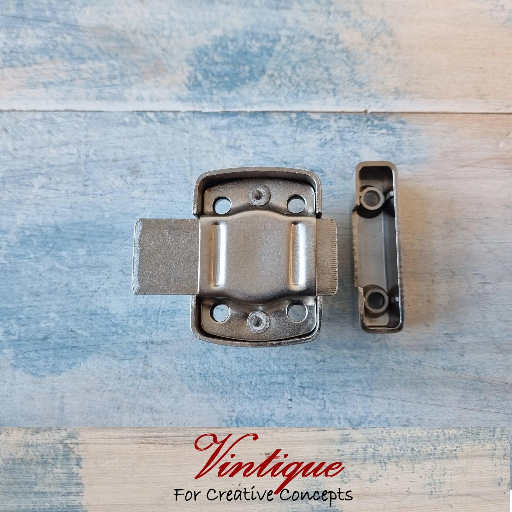 Elegant Door / Cupboard latch lock Silver 50mm x 42mm-Vintique Concepts