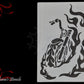 Flaming Motorbike Furniture & wall Paint Stencil 297 x 210mm - Vintique Concepts