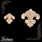 Fleur De Lis centre wood applique  6cm x 6cm-Vintique Concepts