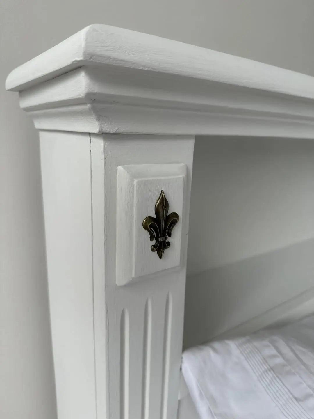 Fleur De Lis metal decorative for cabinet furniture-Vintique Concepts