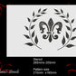 Fleur de Lis Wreath French Premium Furniture Paint Stencil 265mm x 160mm-Vintique Concepts