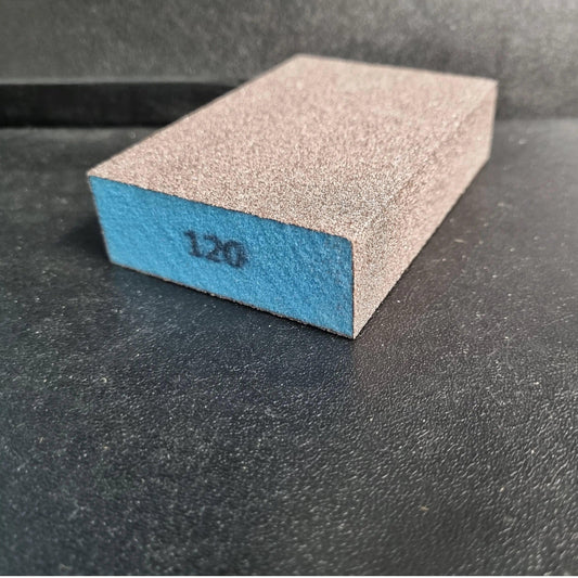 Foam (sponge) Sanding Block 120 Grit 100mm x 70mm - Vintique Concepts