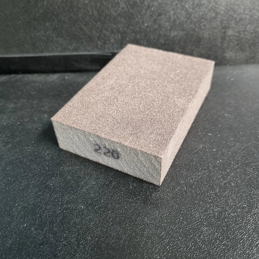 Foam (sponge) Sanding Block 220 Grit 100mm x 70mm - Vintique Concepts