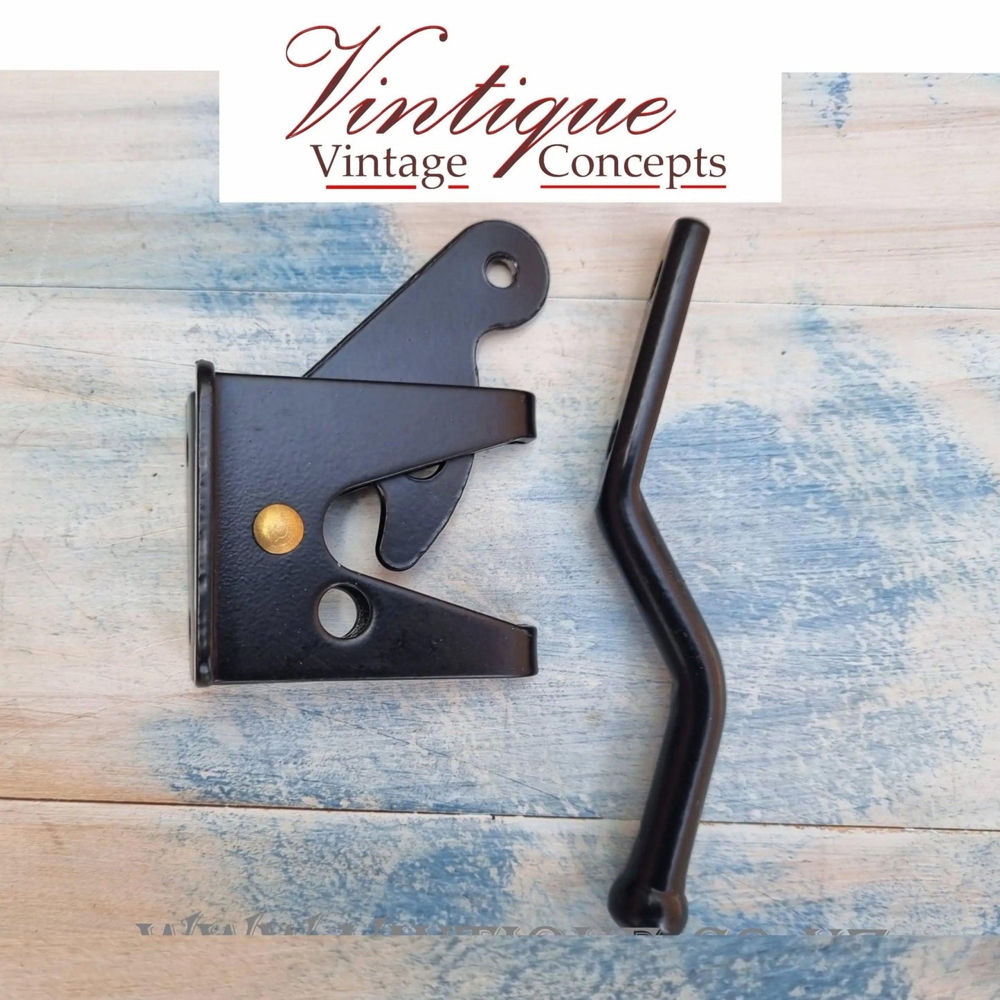 Gate latch heavy duty Black-Vintique Concepts