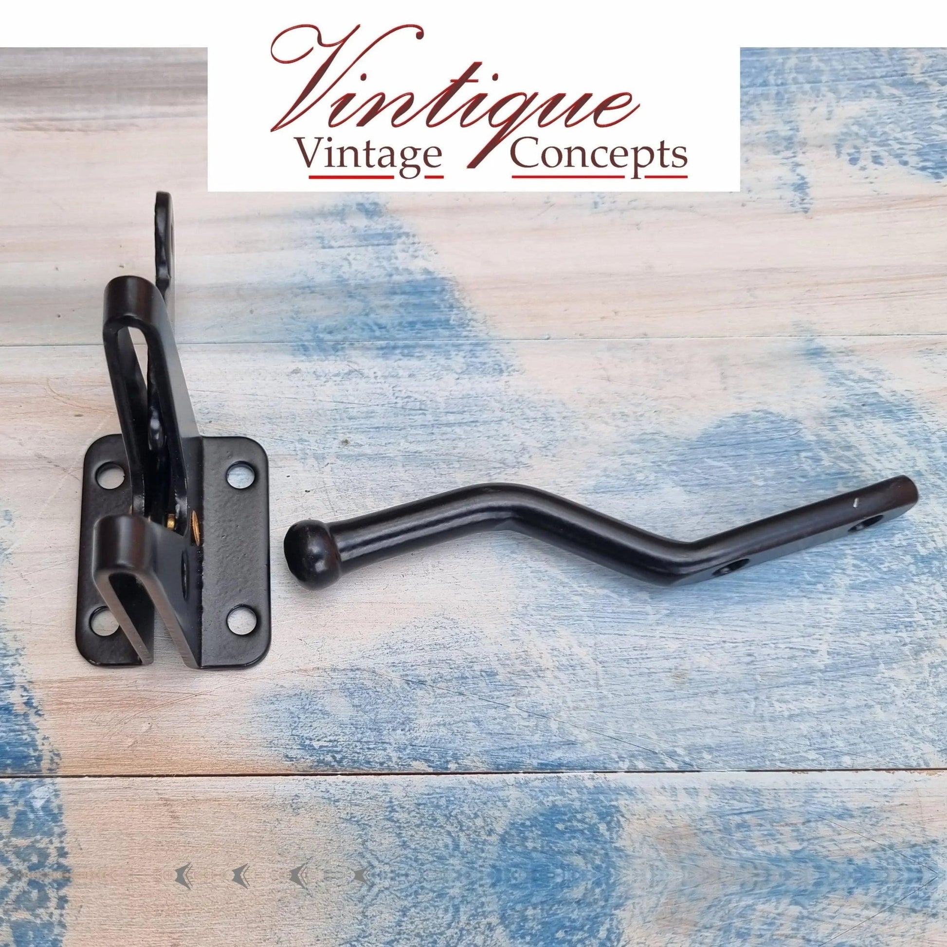 Gate latch heavy duty Black-Vintique Concepts