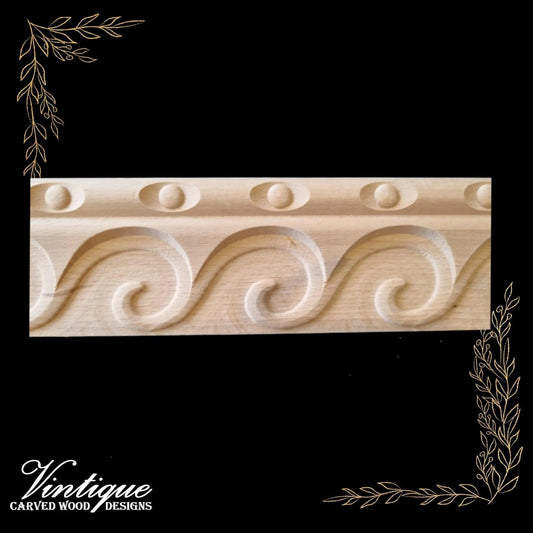 Georgian Spiral wood border trim moulding 66mm wide-Vintique Concepts