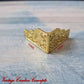 Gold box or chest Corners / Feet - Plastic (set of 4) - Vintique Concepts