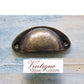 Half Moon Drawer Pull Handle Antique Bronze 86mm - Vintique Concepts