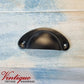 Half Moon Drawer Pull  Handle Black 86mm-Vintique Concepts