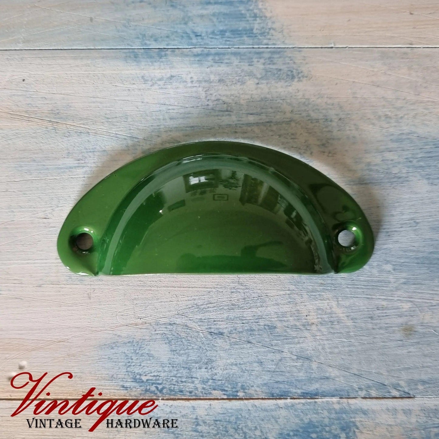 Half Moon Drawer Pull  Handle Leafy Green 86mm-Custom Colours-Vintique Concepts