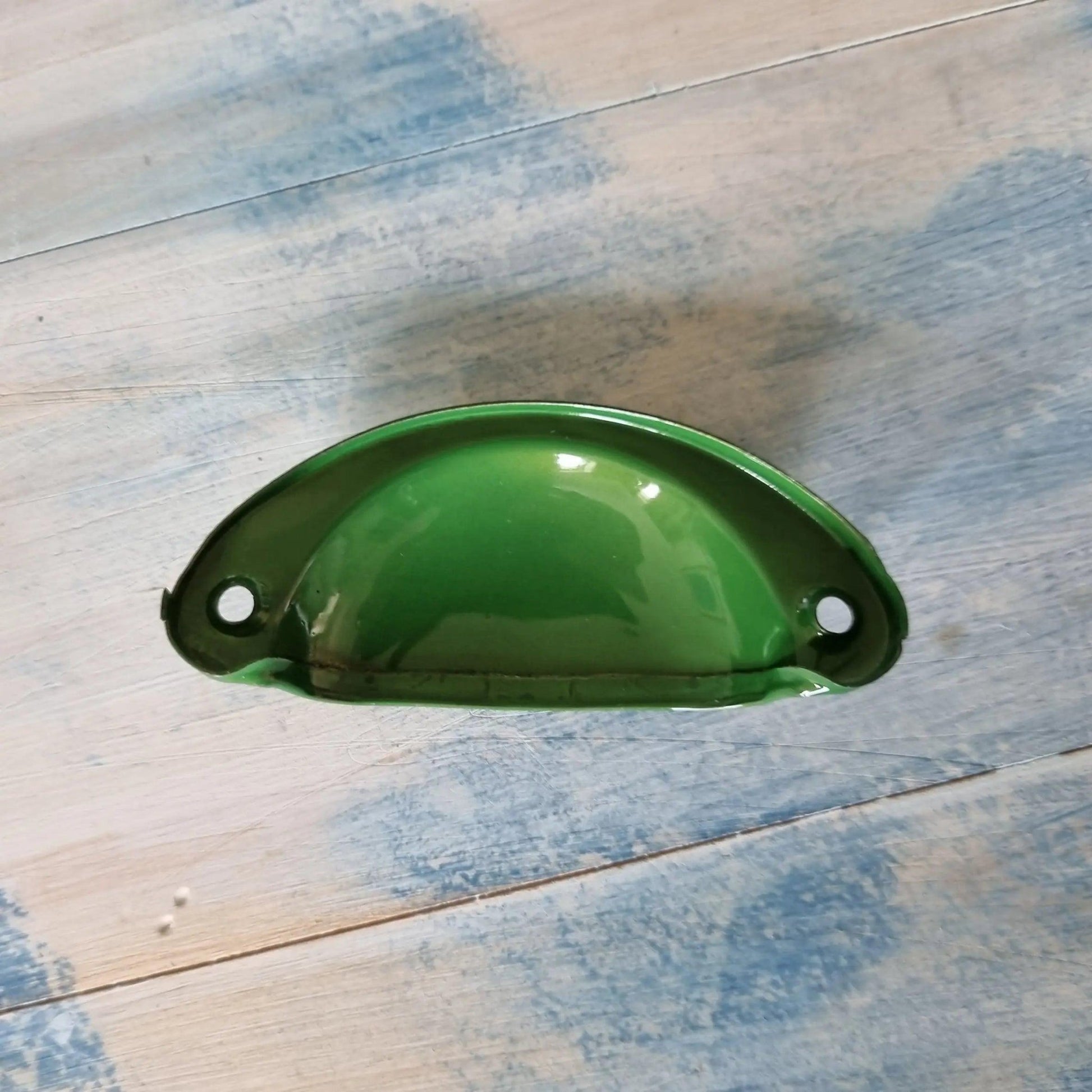 Half Moon Drawer Pull  Handle Leafy Green 86mm-Custom Colours-Vintique Concepts