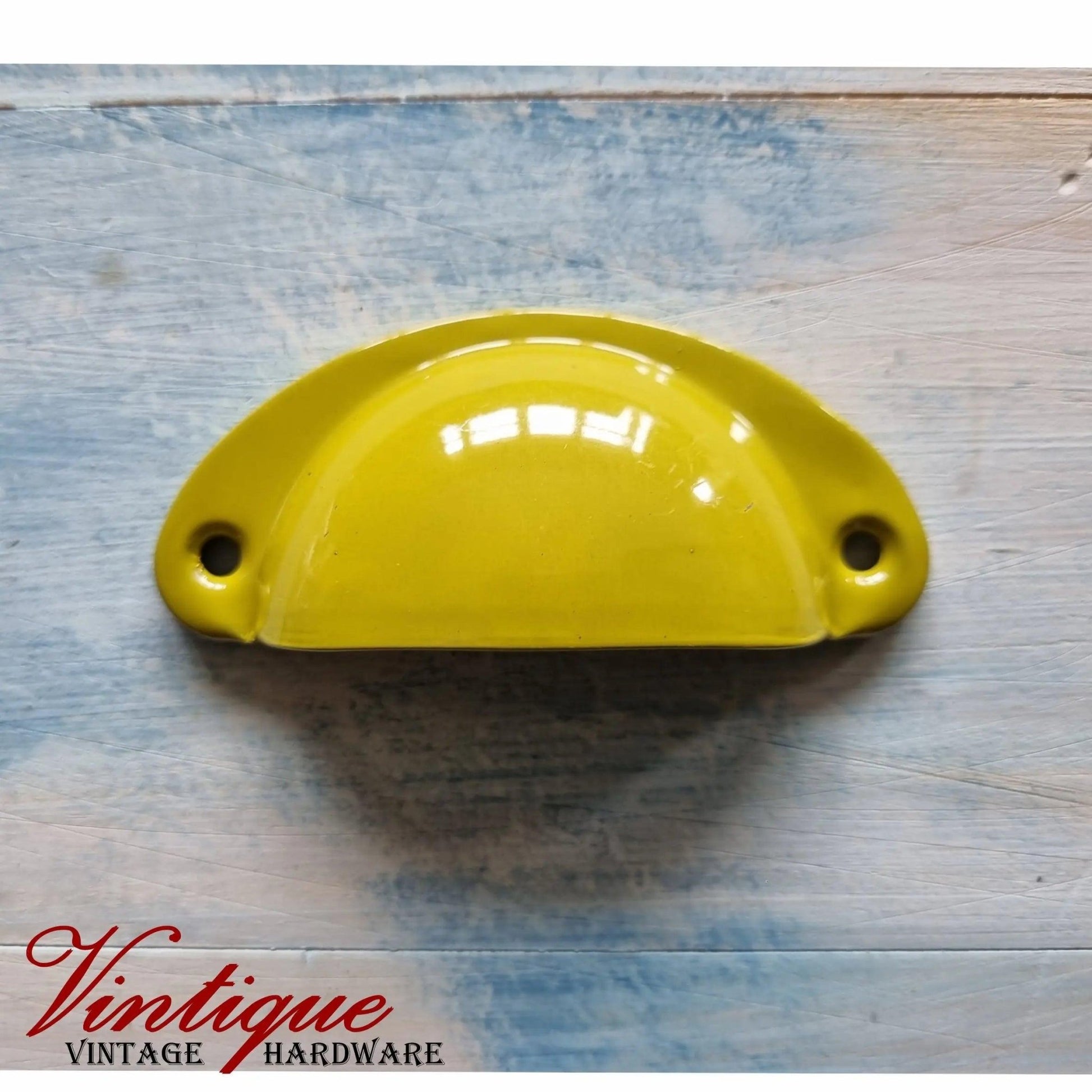 Half Moon Drawer Pull  Handle Lively Olive 86mm-Custom Colours-Vintique Concepts