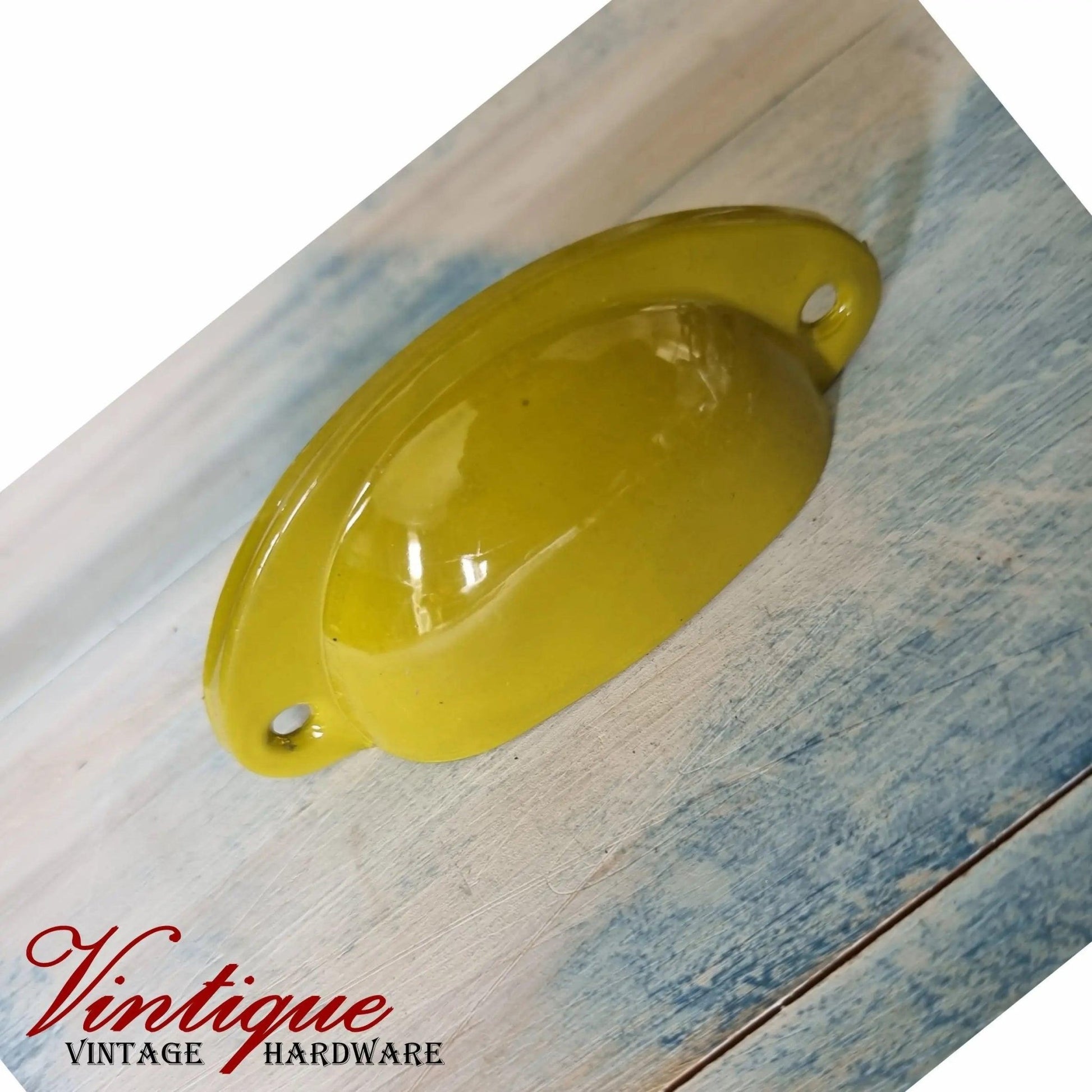 Half Moon Drawer Pull  Handle Lively Olive 86mm-Custom Colours-Vintique Concepts