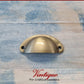 Half Moon Drawer Pull  Handle Satin Gold 86mm-Vintique Concepts