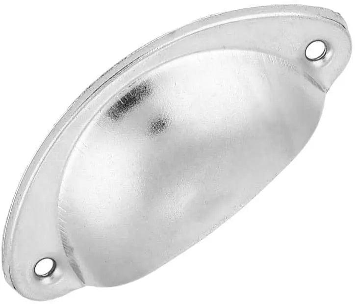 Half Moon Drawer Pull  Handle Silver 86mm-Vintique Concepts