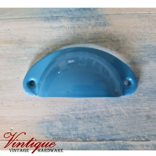 Half Moon Drawer Pull  Handle Sky Blue 86mm-Custom Colours-Vintique Concepts