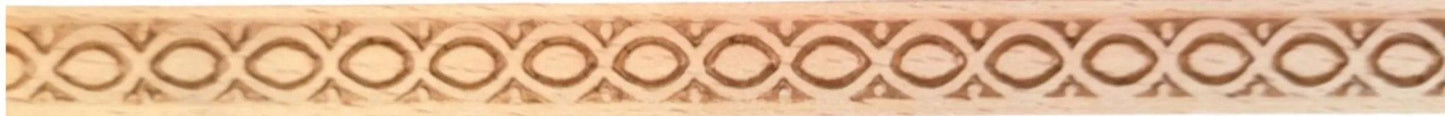 Half Moon Helix pattern carved Wood furniture trim moulding 11mm wide-Vintique Concepts