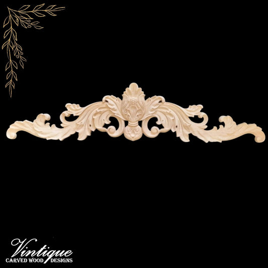 Hapsburg Flush Centre Wooden Applique 70cm x 16cm - Vintique Concepts