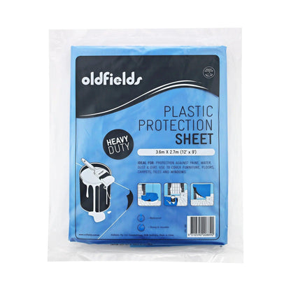 Heavy Duty Plastic drop sheet from Oldfields 3.66mtr x 2.6mtr-Vintique Concepts