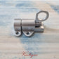 Heavy Duty Self-Closing Aluminium Latch Interior Lock Matt Silver-Vintique Concepts