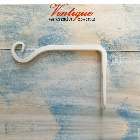 Heavy Duty White Garden Planter hanger hook 145mm long - Vintique Concepts