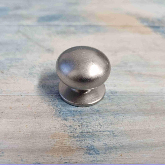 Heavy satin Nickel orb cabinet Knobs (set of 6) 29mm dia - Vintique Concepts