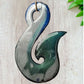 Hei-Matau (fish Hook) maori epoxy metal  art-Vintique Concepts