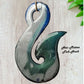 Hei-Matau (fish Hook) maori epoxy metal  art-Vintique Concepts