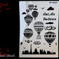 Hot Air Balloons Vintage look furniture paint stencil (A4 Size) - Vintique Concepts