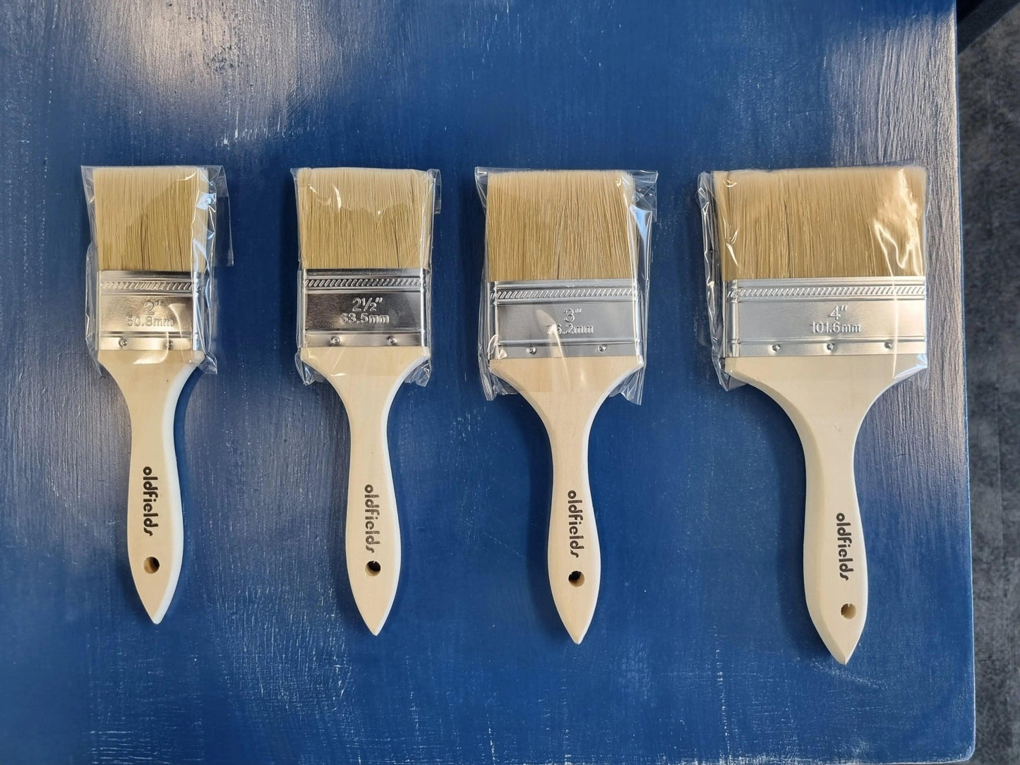 Industrial White Bristle wood handle paint brushes-Vintique Concepts